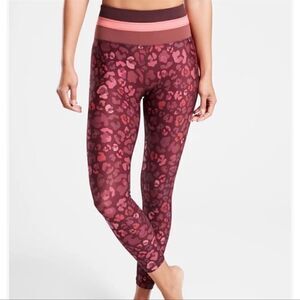 Athleta Elation 7/8 Tight Powervita Purple Leopard S